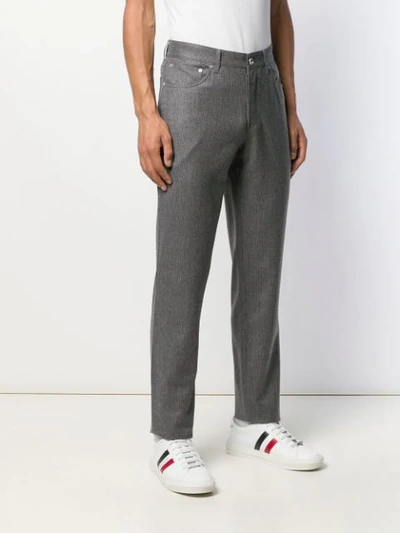 Shop Brunello Cucinelli Straight Fit Trousers In Grey