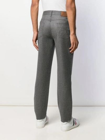 Shop Brunello Cucinelli Straight Fit Trousers In Grey
