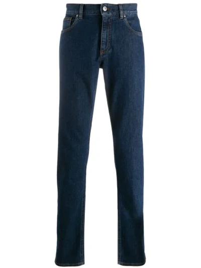 Shop Ermenegildo Zegna Straight Leg Jeans In Blue