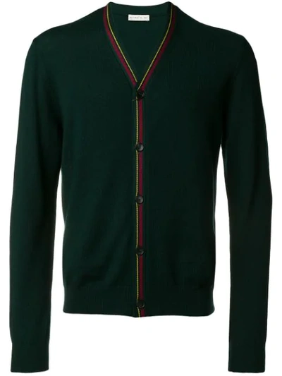 Shop Etro Stripe Hem Cardigan - Green