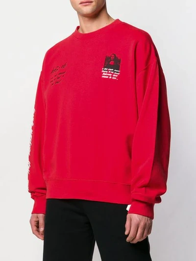 Shop Off-white Mona Lisa Print Sweatshirt In Red