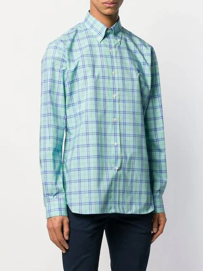Shop Polo Ralph Lauren Button Down Checked Shirt In Green