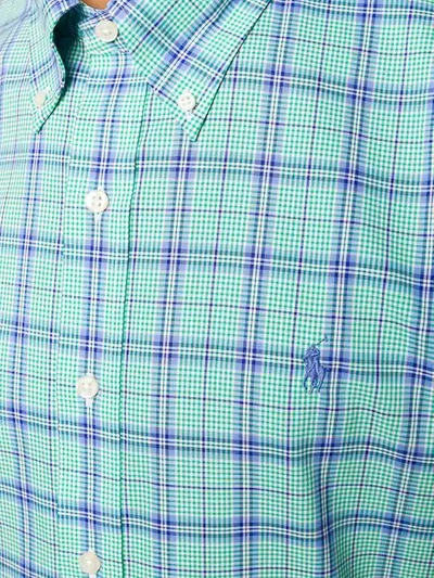 Shop Polo Ralph Lauren Button Down Checked Shirt In Green