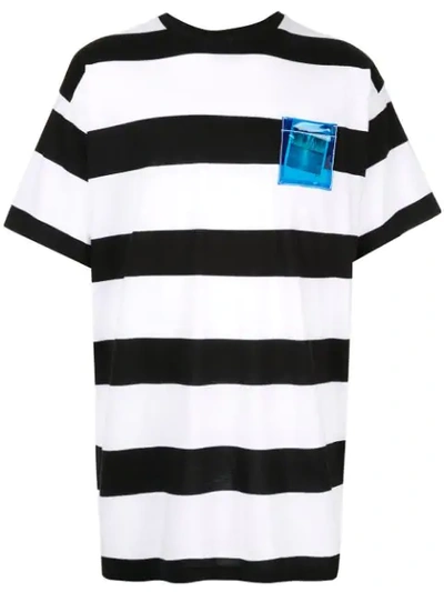 Shop N°21 Patch Striped T In Black