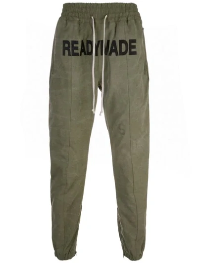 READYMADE LOGO PRINT TRACK PANTS - 绿色