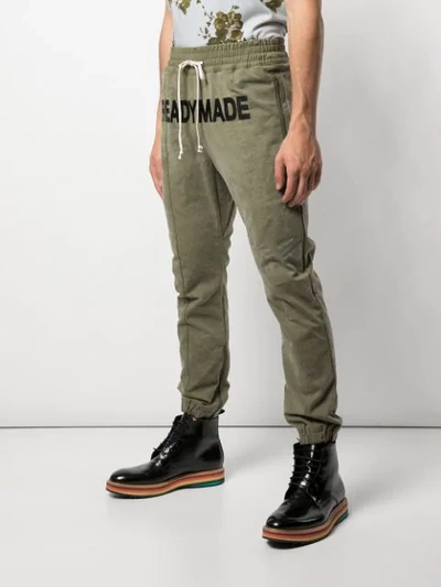 Shop Readymade Logo Print Track Pants In Green