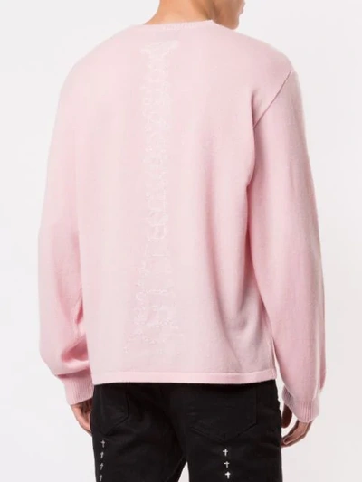 Shop Rta Back Bone Sweater In Pink
