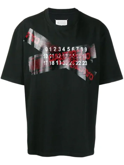 Shop Maison Margiela Graphic-print T-shirt In Black