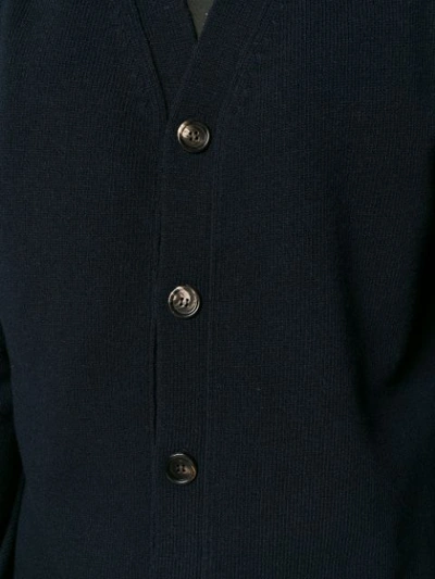 Shop Marni Contrasting Panel Cardigan - Blue