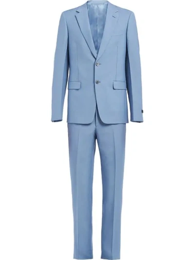 Shop Prada Anzug Mit Schmalem Schnitt - Blau In Blue