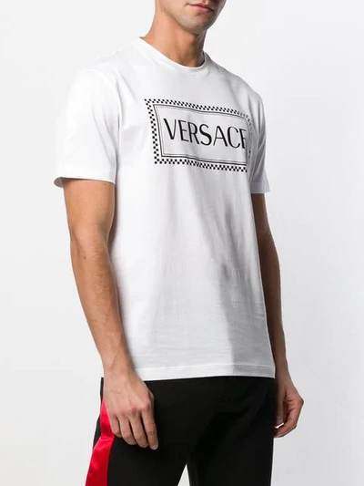 Shop Versace Logo T-shirt In White