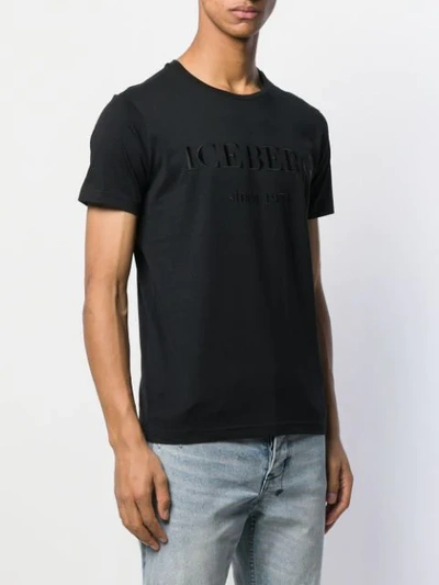 Shop Iceberg Short Sleeved T-shirt In Black