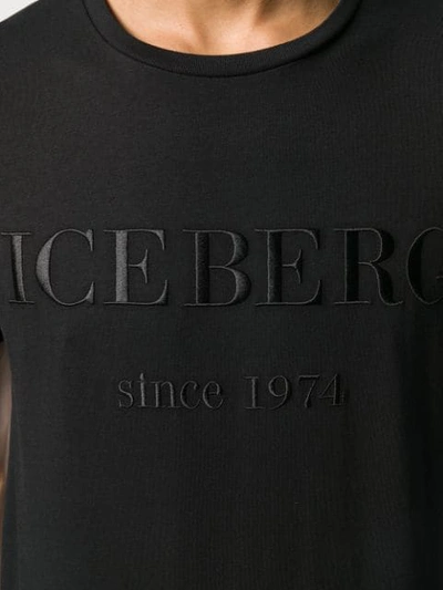 Shop Iceberg Short Sleeved T-shirt In Black