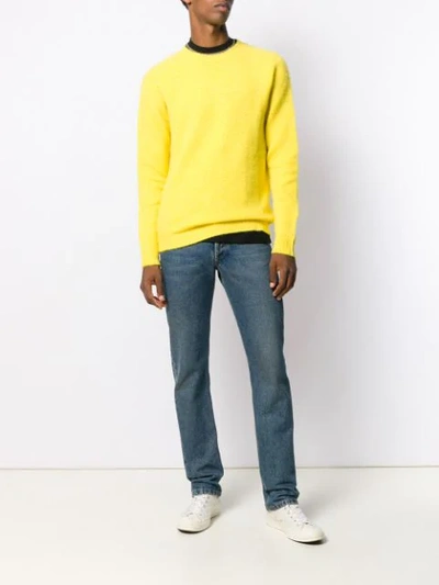 Shop Roberto Collina Long-sleeve Fitted Sweater In Yellow