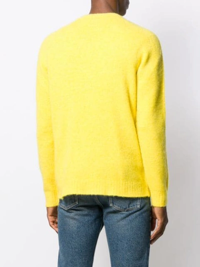 Shop Roberto Collina Long-sleeve Fitted Sweater In Yellow