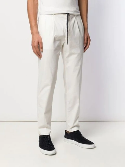 Shop Barba Classic Jersey Trousers In White