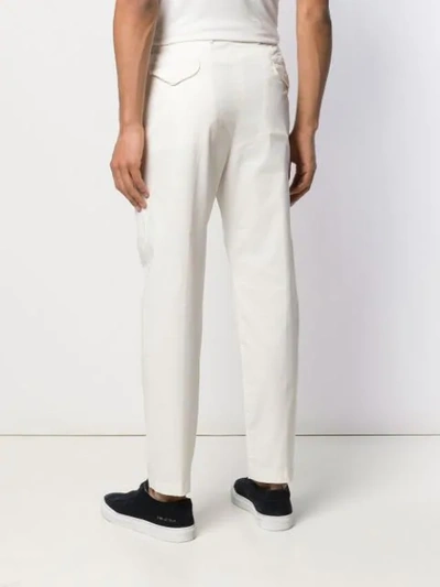 Shop Barba Classic Jersey Trousers In White