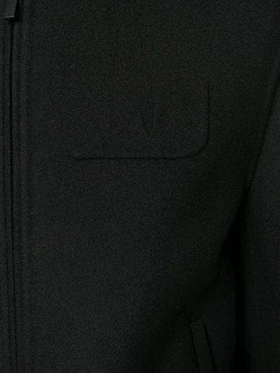 Shop Fendi Slim Fit Bomber Jacket In Black