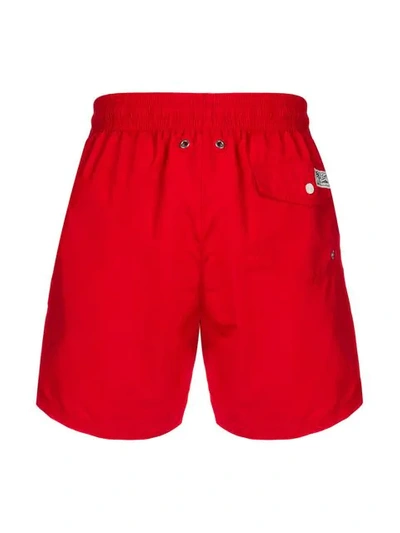 Shop Polo Ralph Lauren Drawstring Waist Swim Shorts In Red