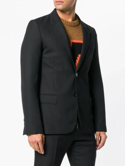 Shop Ami Alexandre Mattiussi Two Buttons Lined Jacket In Black