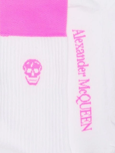Shop Alexander Mcqueen Skull Socks - White