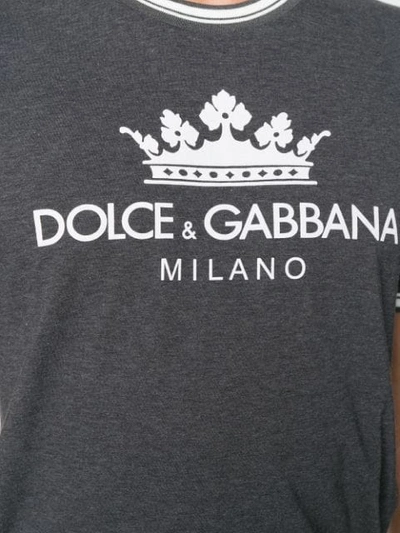 Shop Dolce & Gabbana Graphic T In S8292 Grey Melange