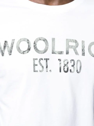 Shop Woolrich Logo Print T In White
