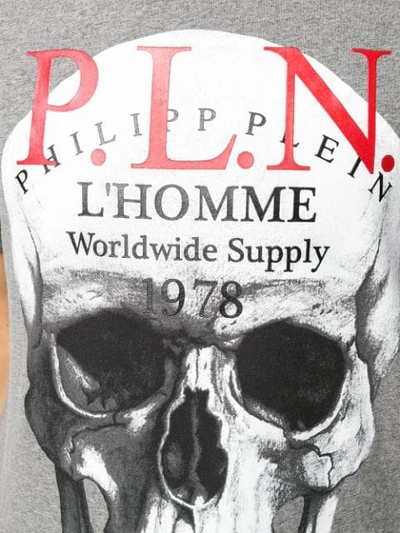 Shop Philipp Plein Skull Print T-shirt In Grey