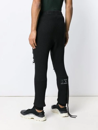 Shop Ben Taverniti Unravel Project Distressed Track Trousers In Black