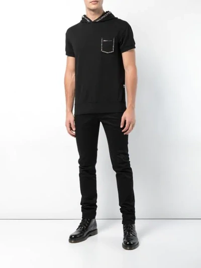 Shop Philipp Plein Hooded T-shirt - Black