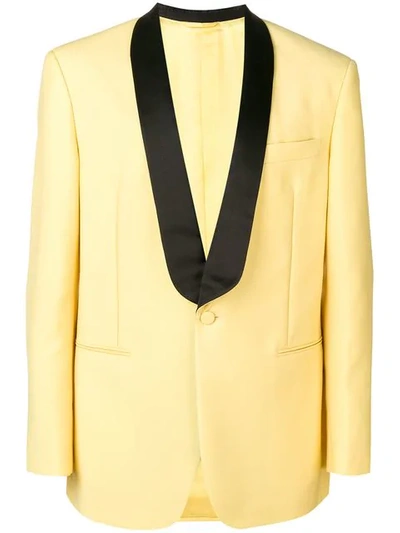 Shop Calvin Klein 205w39nyc Tuxedo Jacket In Yellow