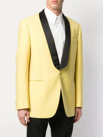 Shop Calvin Klein 205w39nyc Tuxedo Jacket In Yellow