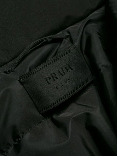 Shop Prada Mantel Mit Kapuze In Black