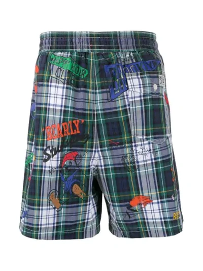 Shop Polo Ralph Lauren Tartan Swim Shorts - Green