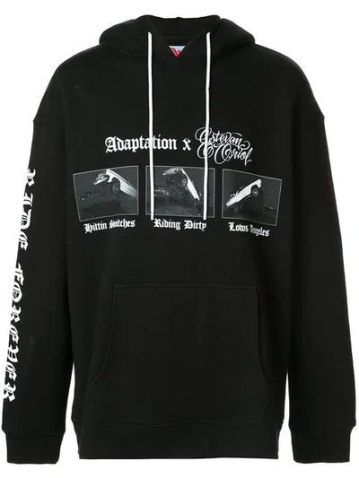 Shop Adaptation Logo Print Hoodie In Black