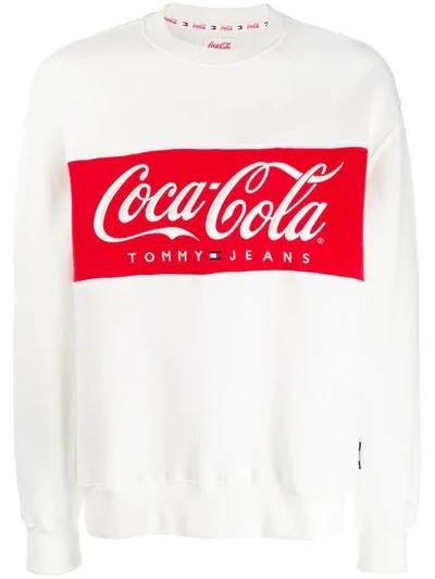 Tommy Jeans X Coca Cola Logo Sweatshirt In White | ModeSens