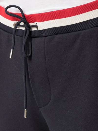 Shop Moncler Branded Track Trousers In Blue