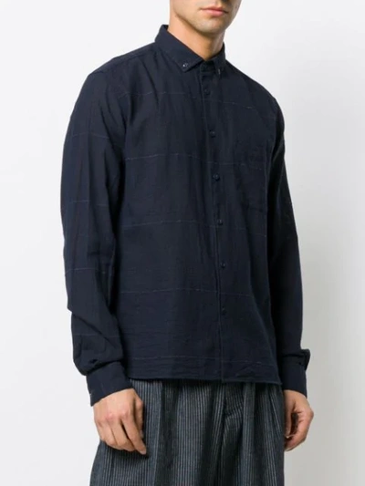 Shop Ymc You Must Create Chest Pocket Shirt In Blue
