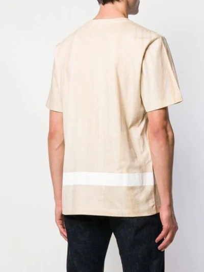 Shop Helmut Lang Printed Logo T-shirt In Neutrals