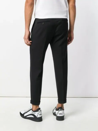 Shop Dsquared2 Tailored Cropped Trousers In Black