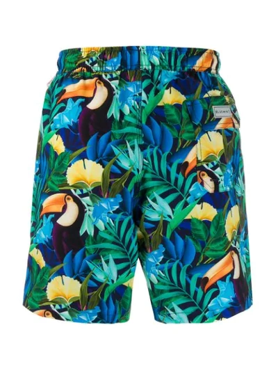 Shop Bluemint Bird Of Paradise Print Swim Shorts In Blue