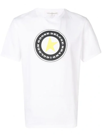 Shop Golden Goose Logo Print T-shirt In White