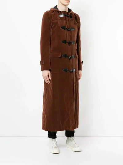 Pre-owned Comme Des Garçons Velvet Long Coat In Brown