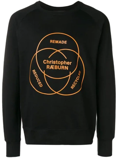 Shop Christopher Raeburn Remade Print Sweater In Black