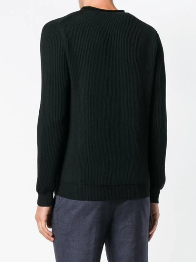 Shop Altea Ribbed Knit Sweater - Black