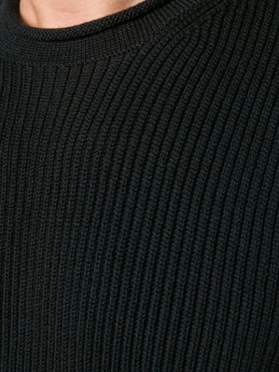 Shop Altea Ribbed Knit Sweater - Black