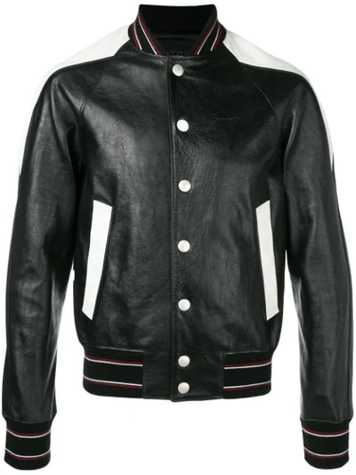 Shop Givenchy Contrast Panels Bomber Jacket In Black