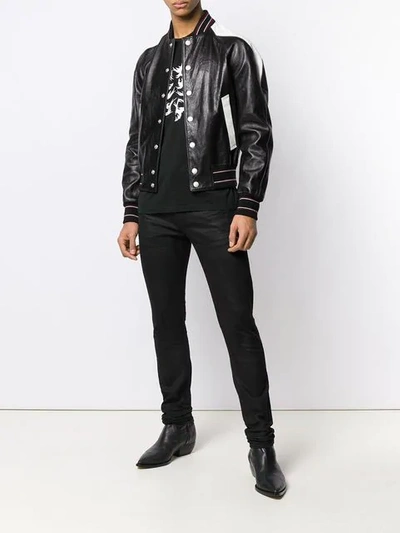 Shop Givenchy Contrast Panels Bomber Jacket In Black