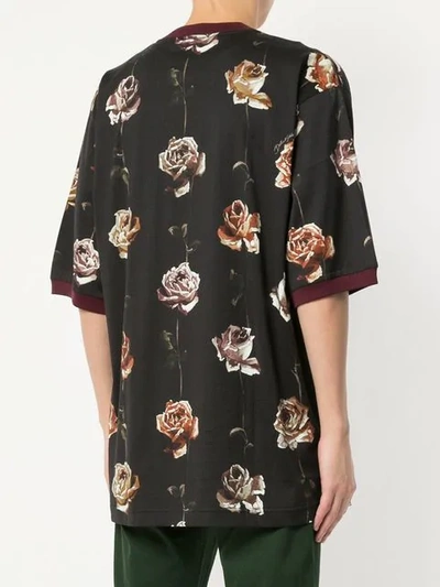 Shop Dolce & Gabbana Floral Short-sleeve T-shirt In Black