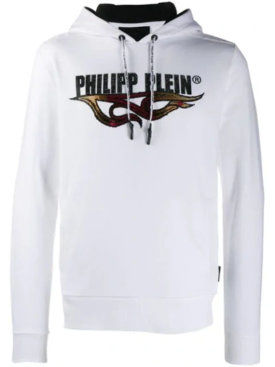 Shop Philipp Plein Flame Sweatshirt In White